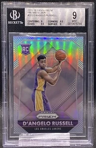 🔥 2015-16 Panini Prizm D'Angelo Russell Silver Prizm RC #322 BGS 9 Lakers 🔥 - Picture 1 of 2