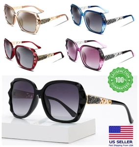 Oversized Polarized Sunglasses Women Jackie O Large Square Retro Vintage Frame - Picture 1 of 15