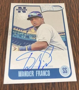 2020 Onyx NIMBUS Wander Franco Silver On Card Auto /325 PRE-rookie RC RARE SP TB - Picture 1 of 5