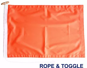 Flag orange high visibility sewn around stitched knitted polyester 115 g/sqm - Picture 1 of 10