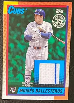 2025 Topps Update #90RU-MBA Moises Ballesteros 1990 Topps Green Relic /99 - Image 1 of 2