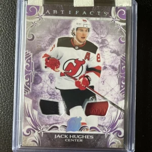 Parche doble artefactos UD 2024-25 #/15 Jack Hughes #149 NJ Devils raro SSP - Imagen 1 de 2