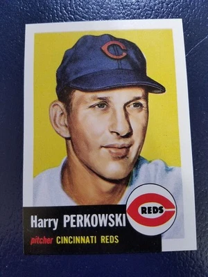 Harry Perkowski Cincinnati Reds 1991 Topps Archives 1953 Topps Reprint BLANK - Image 1 of 2