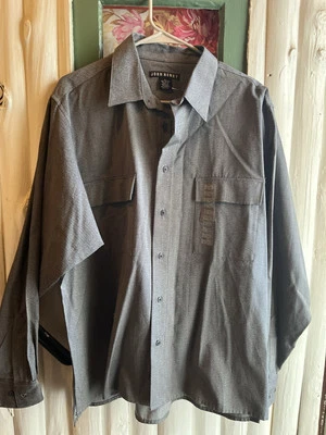 Camisa John Henry Manga Larga Botón Nueva Con Etiquetas Foto 1 de 4