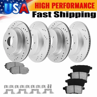 Rotores de disco delanteros traseros pastillas de freno de cerámica para 2007-2013 2014 2015 Mazda CX-9 Foto 1 de 4