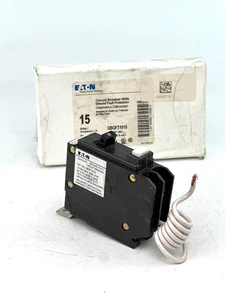 Eaton QBGFT1015 Interruttore guasto a terra 15 Ampere 1 polo GFCI bullonato - nuovo - Foto 1 di 8