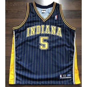 Authentic Jalen Rose Indiana Pacers Jersey Sz 48 XL Sewn Reebok RARE - Picture 1 of 19