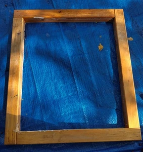 Vintage Silk Screen Printing Frame. Wood, , 22.25" X 19.5" Outside Measurement - Picture 1 of 3