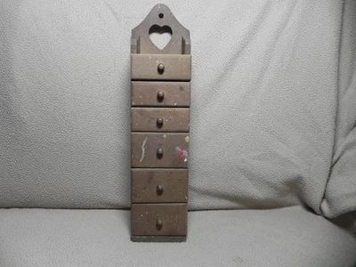 Boticário/armário de especiarias vintage empilhado com 6 gavetas H - Imagem 1 de 4