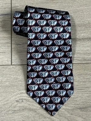 Corbata Ralph Marlin Universidad de Alabama Logo Elefante Negro Universidad Preppy Foto 1 de 3