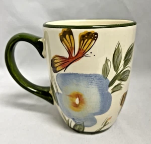 Taza(s) pintada(s) a mano de cerámica botánica mariposa estudio Pfaltzgraff - Imagen 1 de 5