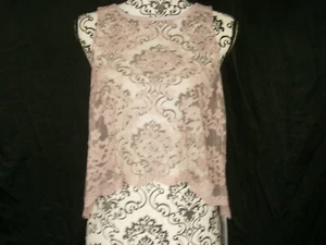 Theia Wedding Dress Bridal Accessory 6-8 Shrug Bolero Pink See Thru NWT $150 - Picture 1 of 6