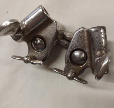 SLINGERLAND SPUR BRACKETS NICKEL 5/16 Leg Mounts - Image 1 of 4