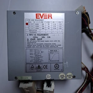 PSU AT 200W Ever SPI 200G Retro Pc - Zdjęcie 1 z 5