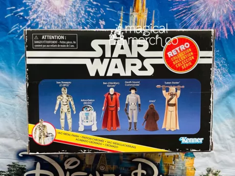 Star Wars Hasbro Kenner Retro Collection Boxed Set 6 Figures R2 C-3PO Jawa Obi Cover
