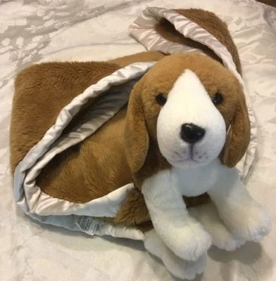 My Banky Ryan Puppy Dog Blanket Baby Security Black Brown Lori Turner - Image 1 of 4