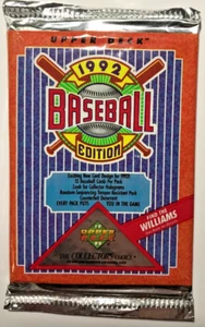 1992 Upper Deck Low Series Baseball Cards, 1 Sealed Wax PACK from Box, 15 Cards - Picture 1 of 3