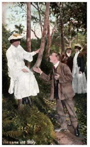 VICTORIAN ROMANCE COUPLE POSTCARD.CHECK PHOTOS*B3 - Picture 1 of 2