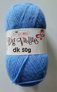 NUEVO saxo King Cole Big Value 4040 DK peso 50 g 100 % acrílico 158 yardas hilo - Imagen 1 de 3