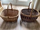 Two Vintage Wicker Baskets 1970S  For Collection Only.