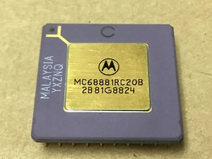 1 PC MOTOROLA MC68881RC20B Arithmetic Processor 68 Pin Ceramic PGA Old Gold - Picture 1 of 3
