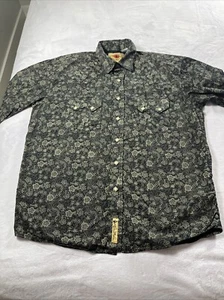 Camisa Larry Mahan Para Hombre Talla Grande Negra Snap Western - Imagen 1 de 13
