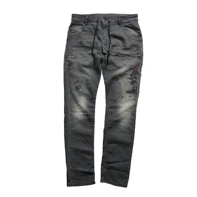 Pantalones de mezclilla Diesel Jogg para hombre talla 30x32 gris Krooley cordón cónico desgastados Foto 1 de 4