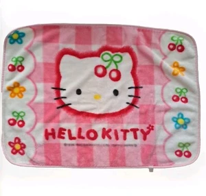 Y2K 1999 Sanrio Hello Kitty Plush Throw Baby Blanket 39"×28" Sold In Japan Only - Picture 1 of 12