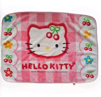 Y2K 1999 Sanrio Hello Kitty Plush Throw Baby Blanket 39"×28" Sold In Japan Only - Image 1 of 4