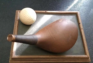 Golfer's Trinket Jewelry Box Golf Club And Ball Removable Lid Resin/Wood 8 in. - Picture 1 of 6