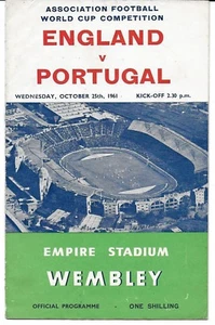 Football Programme>ENGLAND v PORTUGAL Oct 1961 @ Wembley - Picture 1 of 1