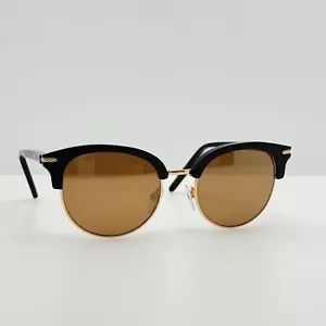 Serengeti Sunglasses 8939-S Aurora 50-20-135 Polarized Shiny Black Gold Italy - Picture 1 of 7