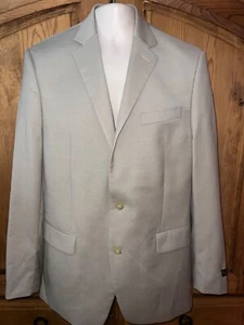 LAUREN Ralph Lauren Black Label Tan Fine Wool 2-Button Blazer NWOT Size 40L - Picture 1 of 10