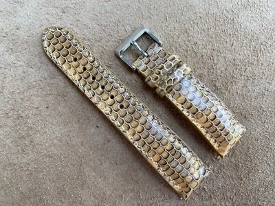 Correa de reloj de cuero de serpiente gris 26 mm 24 mm 22 mm 21 mm 20 mm 19 mm 18 mm 16 mm 14 Foto 1 de 4