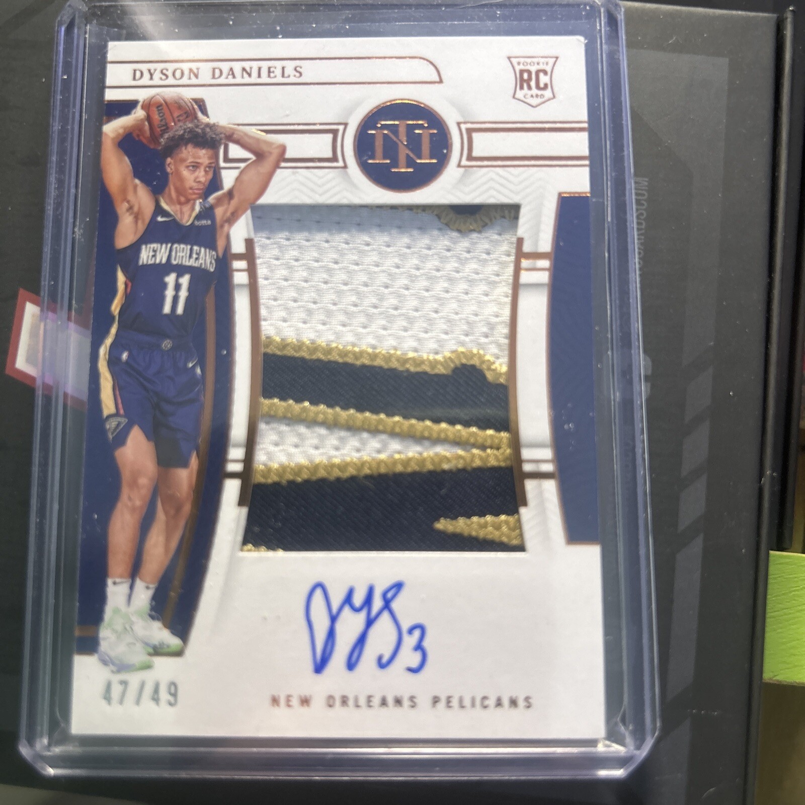 2022-23 Panini National Treasures Bronze 148 Dyson Daniels Rookie Patch Auto /49