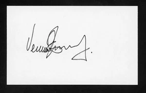 Vernon E Jordan DEC. Civil Rights Advisor To Pres. Clinton Signed 3x5 Card R1047 - Picture 1 of 1