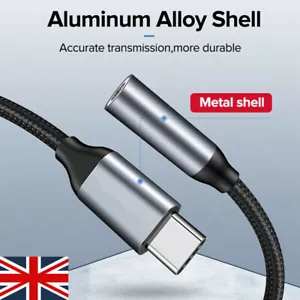 Typ C USB do 3,5 mm męskie gniazdo słuchawkowe w kablu aux przewód audio adapter stereo. - Zdjęcie 1 z 10
