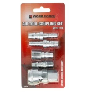 WORK FORCE Air Tool Coupling Set Nitto Type 5Pcs 13964 - Picture 1 of 1