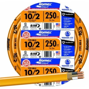 Cable eléctrico ""Romex®"" Southwire 10/2 NM-B x 250 - Imagen 1 de 2