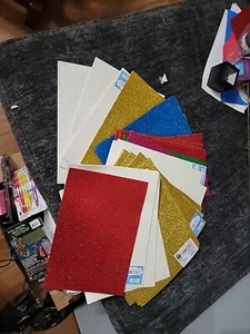 32 Pcs Colorful Glitter EVA Foam Sheets 9x 12 Inch 2mm Thick for Crafts DIY - Picture 1 of 1