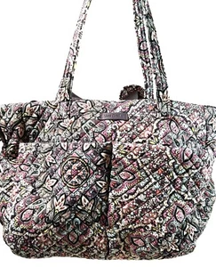 Vera Bradley gesteppte Baumwoll-Paisley Wickeltasche verstellbarer Riemen & zwei Griffe - Bild 1 von 10
