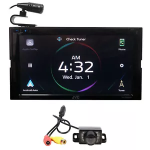 JVC KW-M865BW 6.8" Bluetooth Wireless Car Play and Android Auto Receiver+Camera - Picture 1 of 12