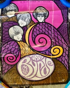 Vintage The Byrds at San Jose Auditorium Original Concert Poster 1967 22x17 - Picture 1 of 11