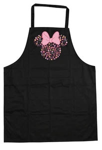 Mom To Be Pink Bow Minnie Mouse Black Full Apron Mother's Day - Picture 1 of 1