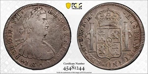 1809 Mo TH 8 REALES MEXICO KM#110 CALICO-1308 PCGS VF DETAILS #45481244 - Picture 1 of 5