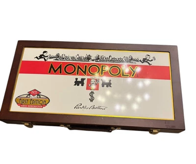 Monopoly 1935 Deluxe First 1st Edition Reproduction Wood Case ALL NEW PIECES - Image 1 of 4