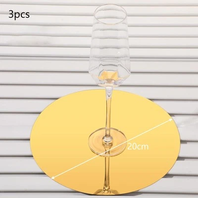 3x 8" Spiegel für Tafelaufsätze für Tische Kreisspiegel Kerzenteller Runder - Bild 1 von 4