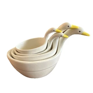 Biscuit Goose Nesting Measuring Cup Set By Anthropologie 4 Cups - Picture 1 of 22