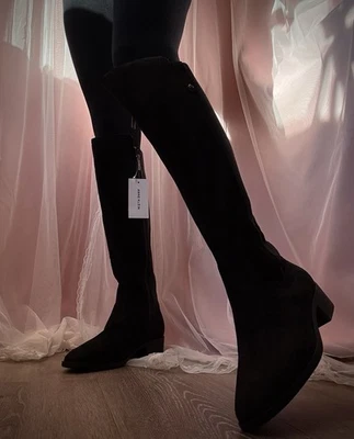 Botas negras de gamuza vegana Anne Klein nuevas con etiquetas Foto 1 de 4