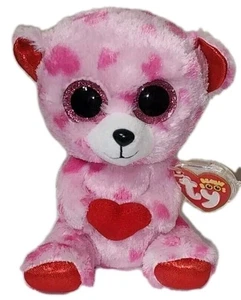 Ty Beanie Boos - SWEETIKINS the Valentine Bear (6 Inch) NEW MWMTs Stuffed Toy - Picture 1 of 9